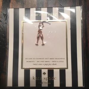 Kate Spade Champagne Flutes Charm Rose Gold